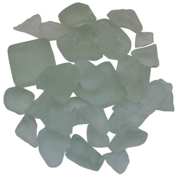 Fire Glass Media - "White" - Frosted - AMSF‐GLASS‐07